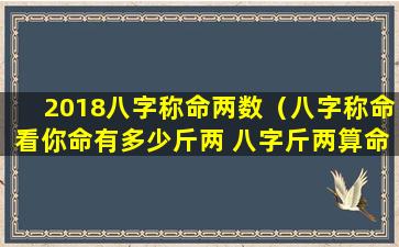 2018八字称命两数（八字称命看你命有多少斤两 八字斤两算命表(图文)）